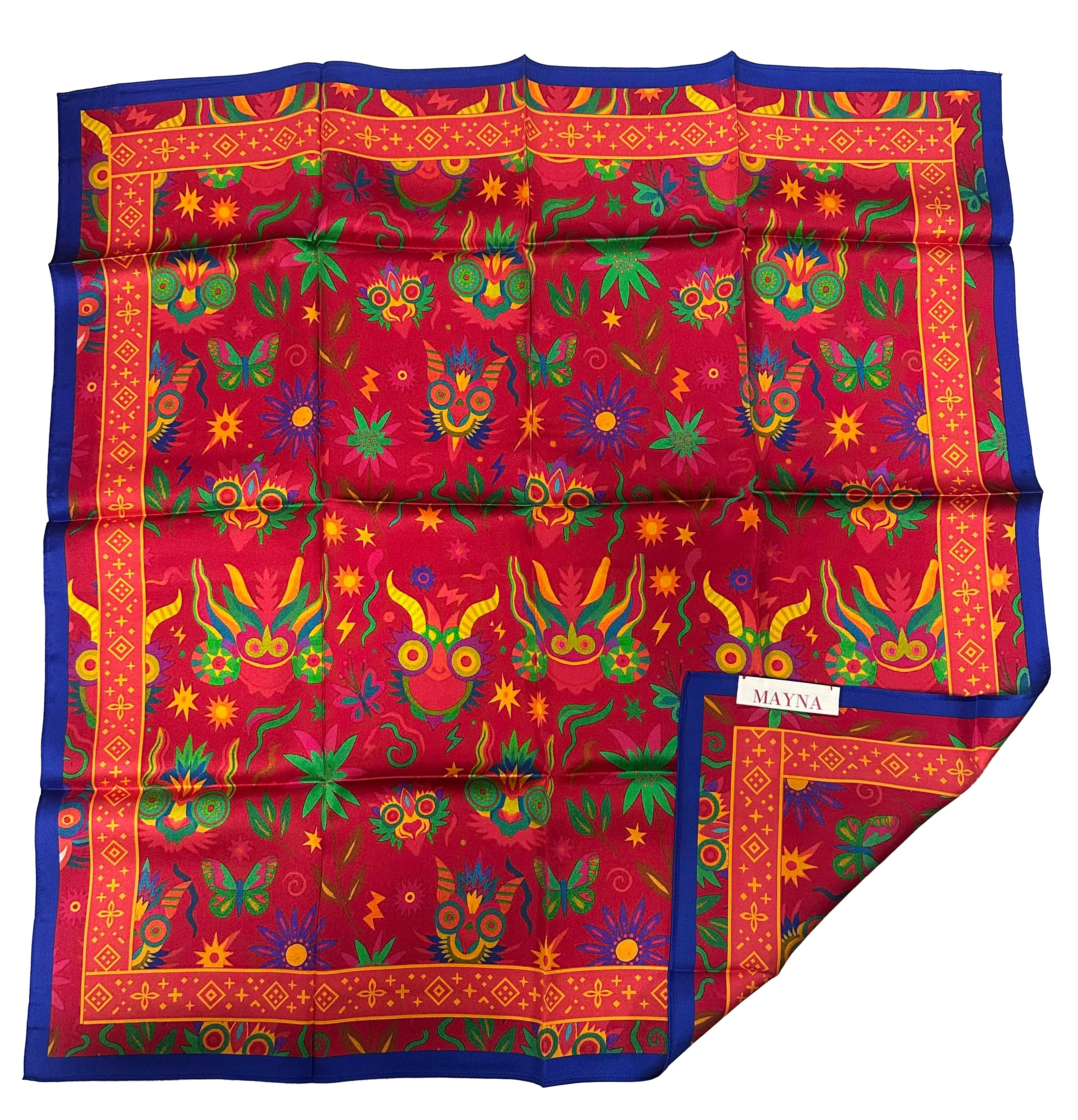 PAÑUELO  100% SEDA NATURAL MAYNA -TIRANA