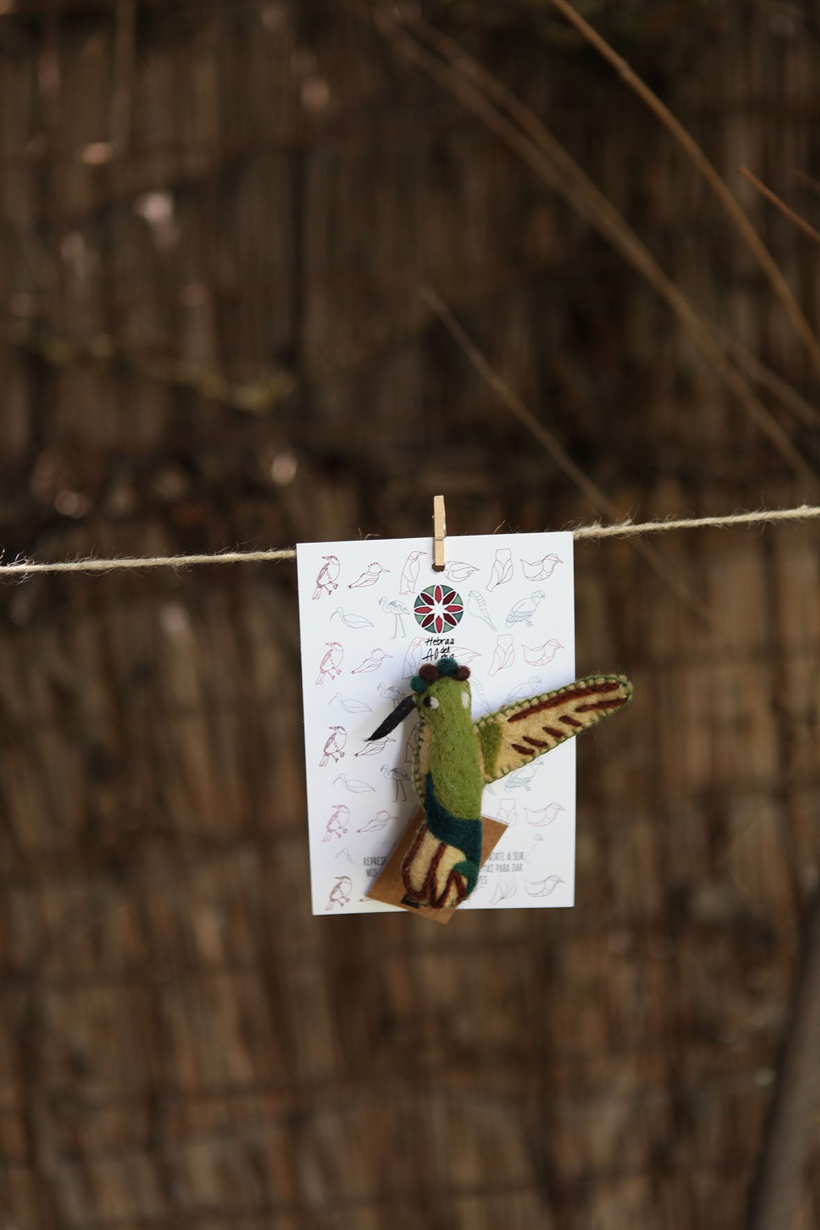 Pajarito prendedor Picaflor Verde