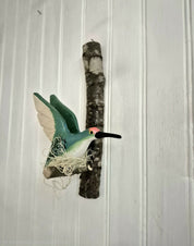 Pájaro tallado Colibrí verde