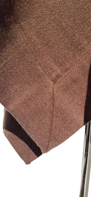 Poncho con Borde Enhuinchado  -  Lana y Alpaca  - Canelo Solo