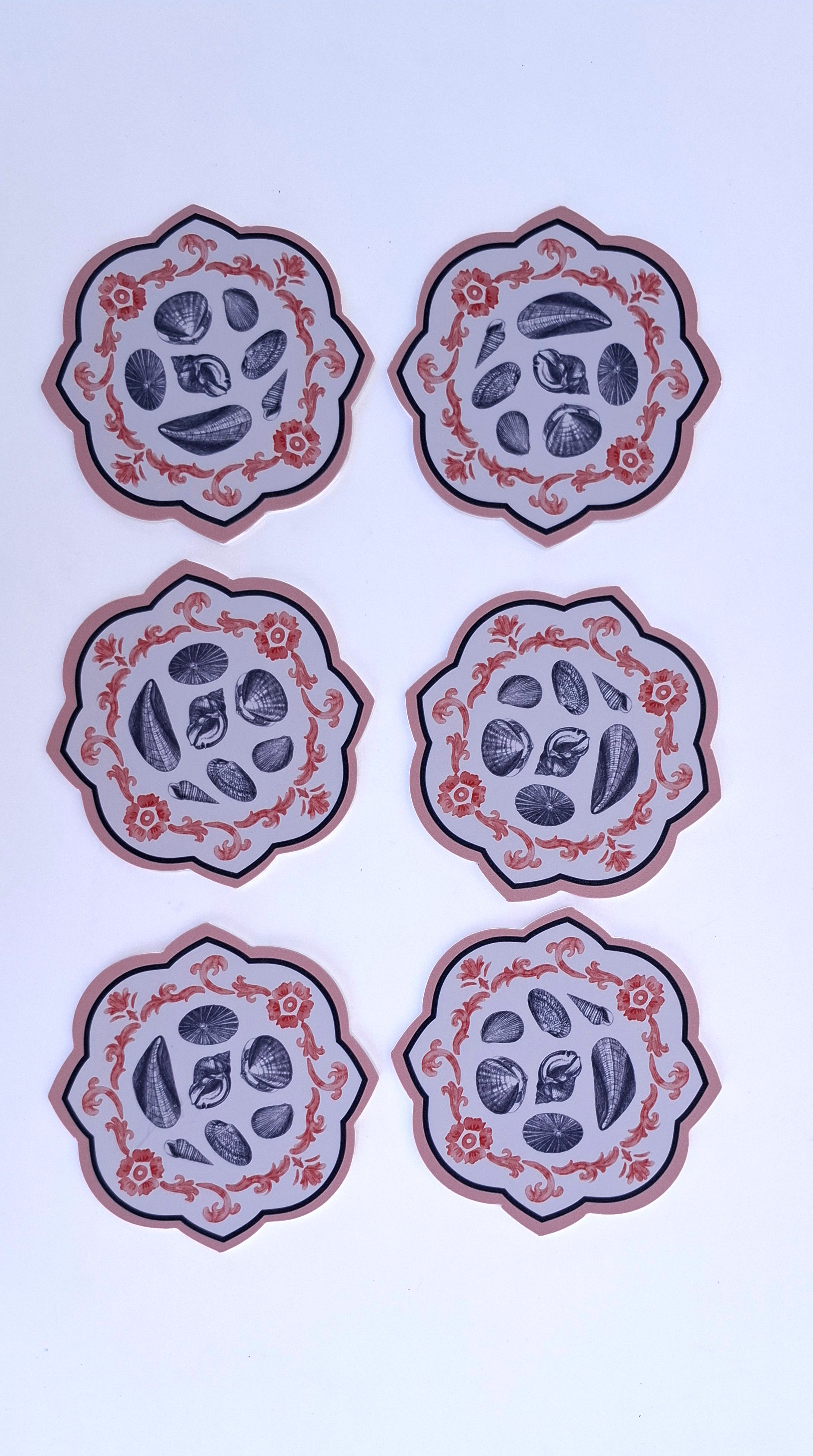 Set de 6 Posavasos Conchitas – Colección “Creado x Coty Abbott"