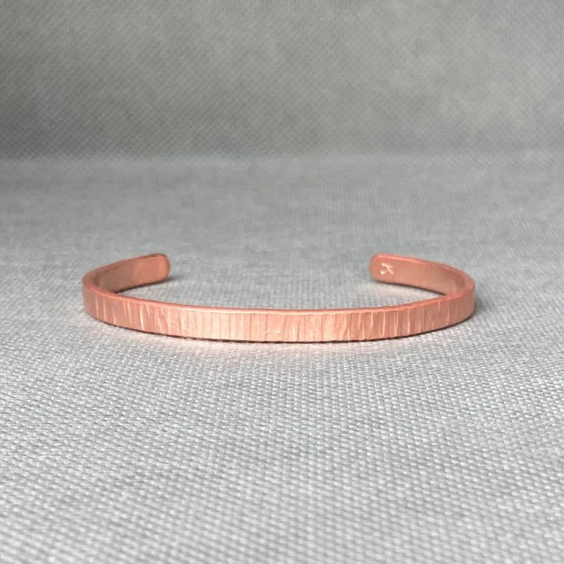 Pulsera Cobre Rayada Mujer