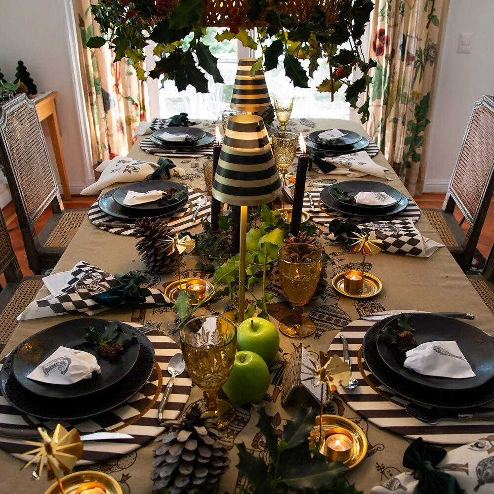 Mantel Cascanueces Dorado - Organza Mostaza