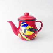 Tetera Enlozada Pintada a Mano – Siete Colores bailando en tu mesa (500 cc)