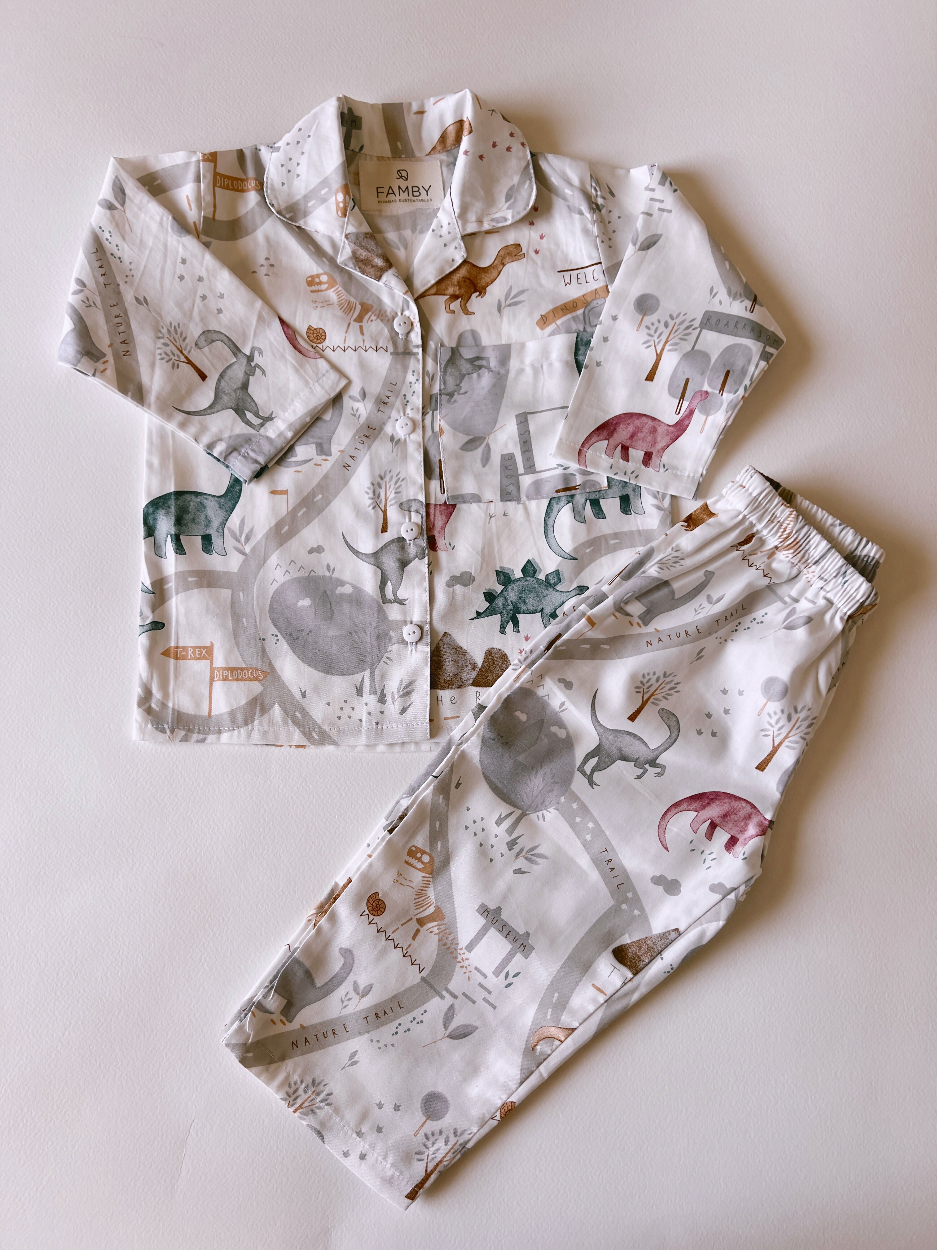 Pijama algodón dinosaurios