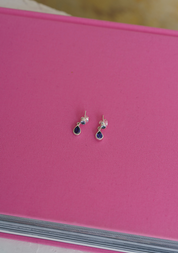 Aros de amatista agua marina gota