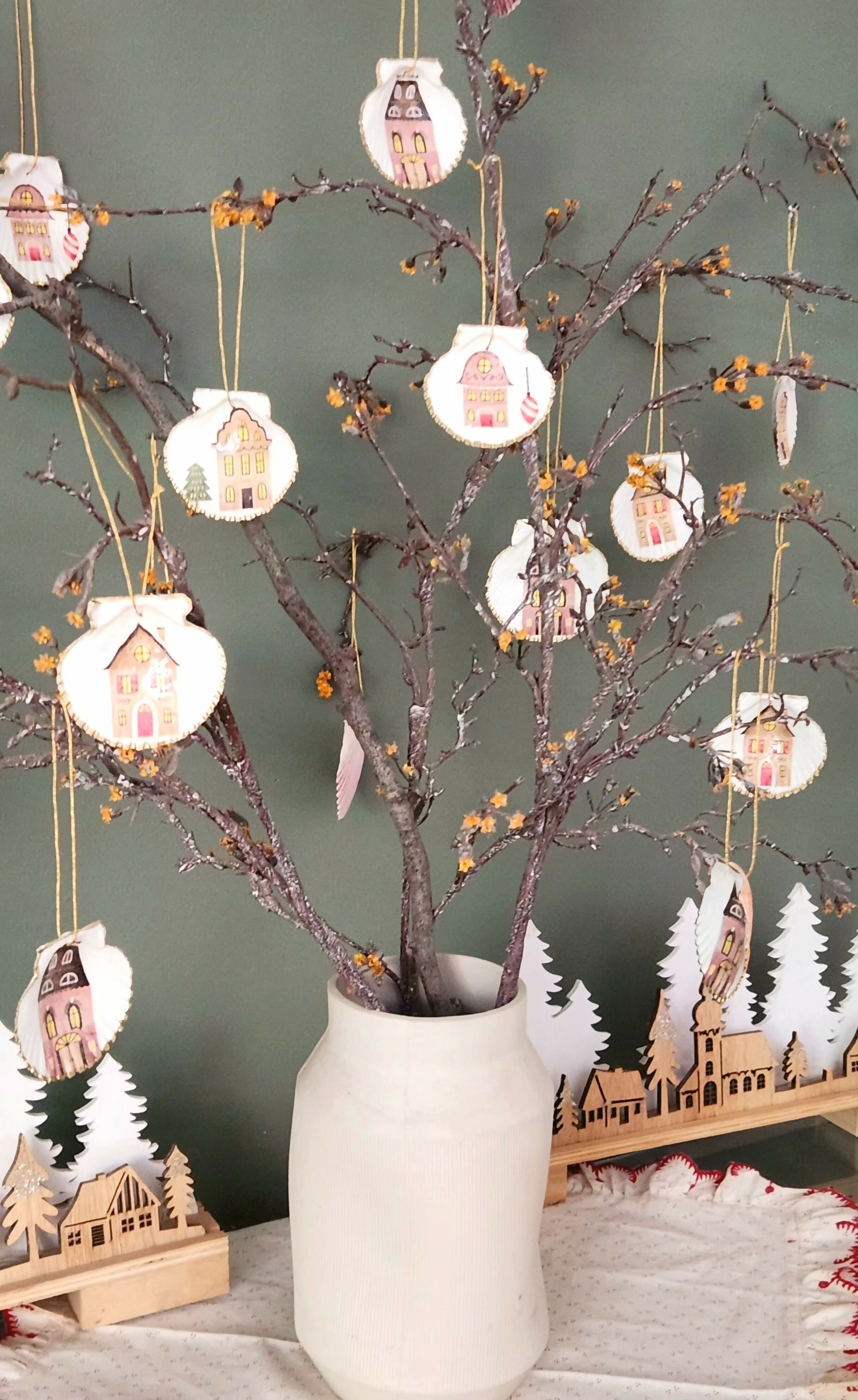 Pack conchitas Casitas de Navidad