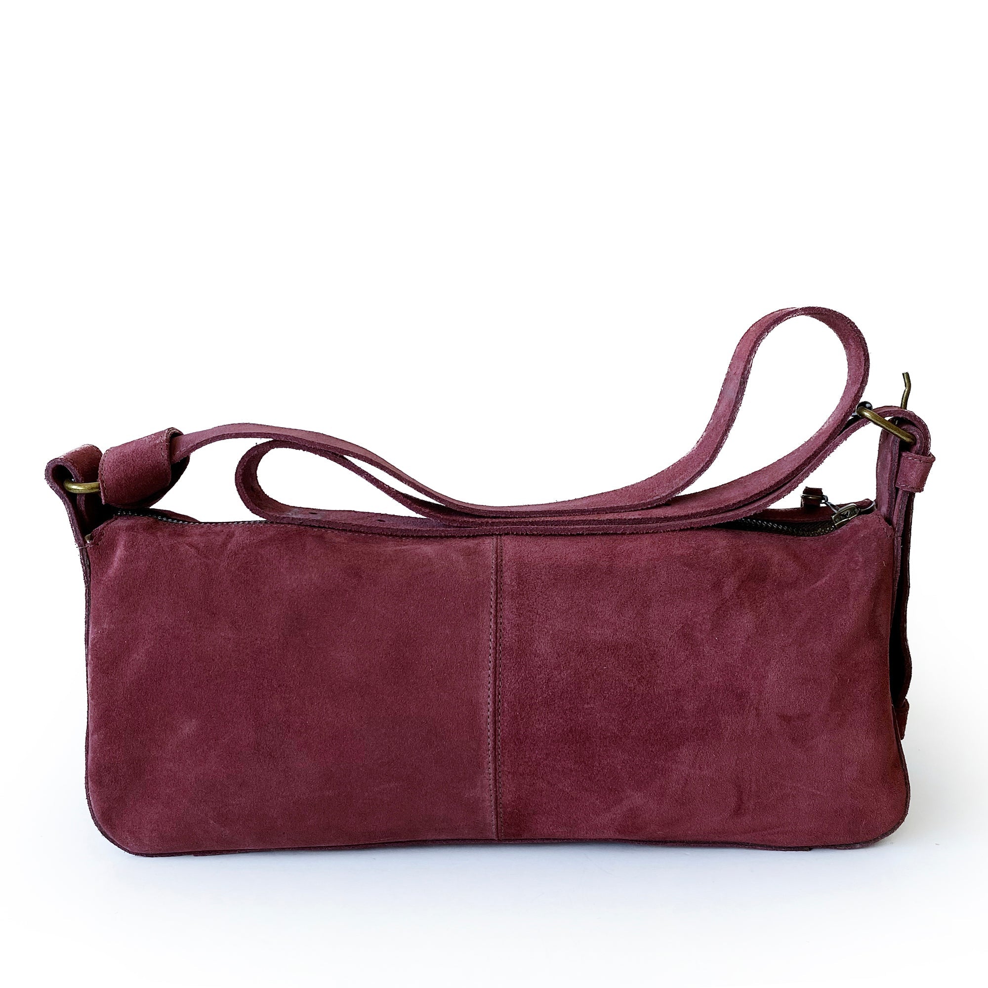 Cartera de cuero modelo REBECA burdeos