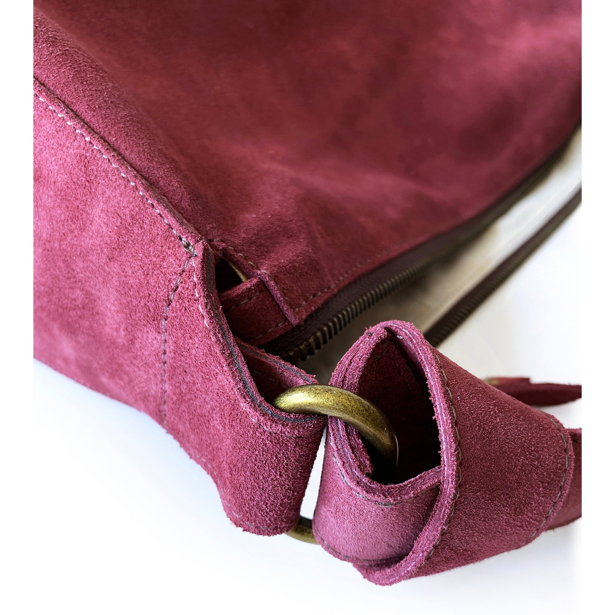 Cartera de cuero modelo REBECA burdeos