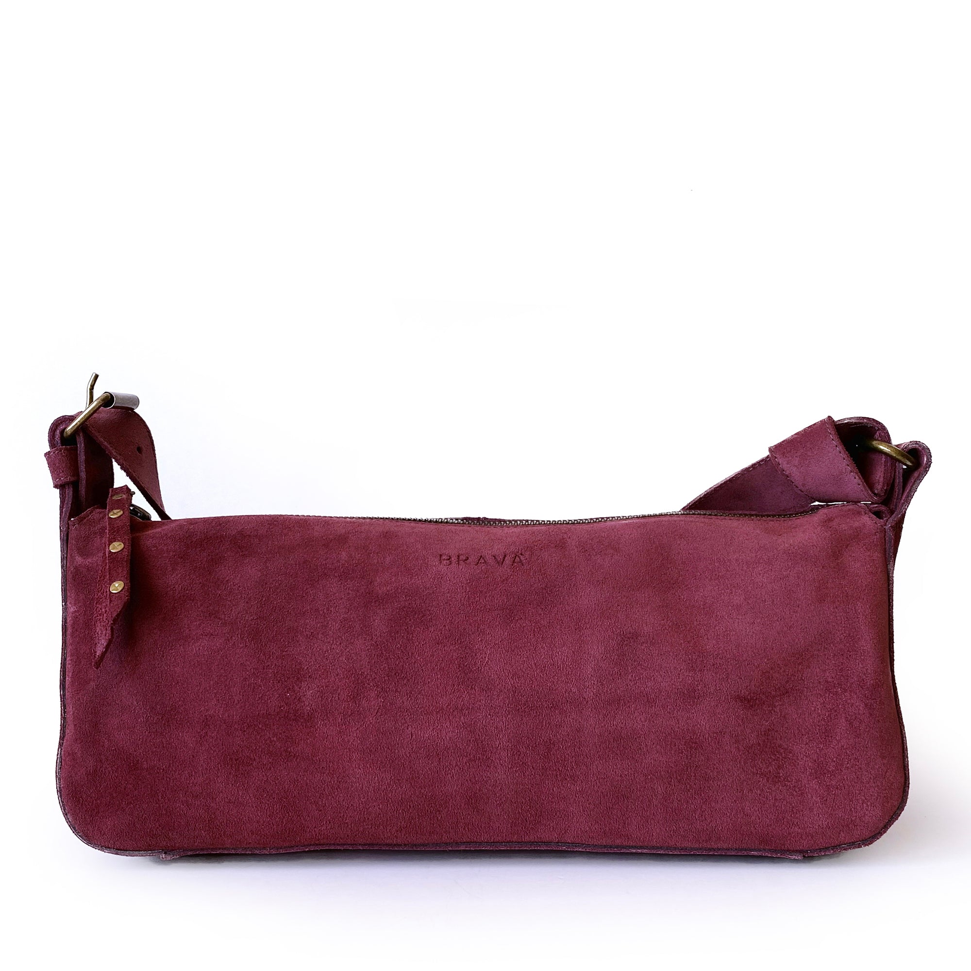 Cartera de cuero modelo REBECA burdeos