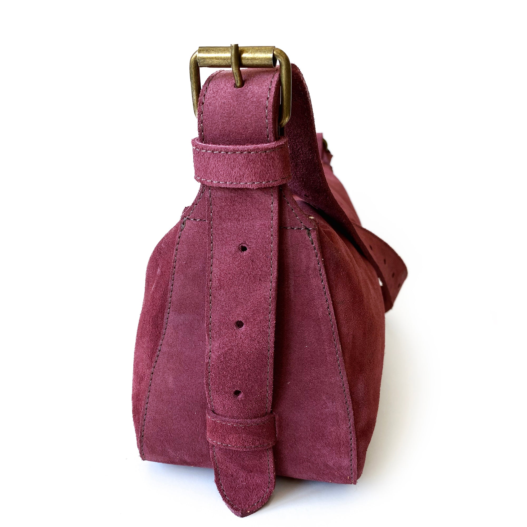 Cartera de cuero modelo REBECA burdeos