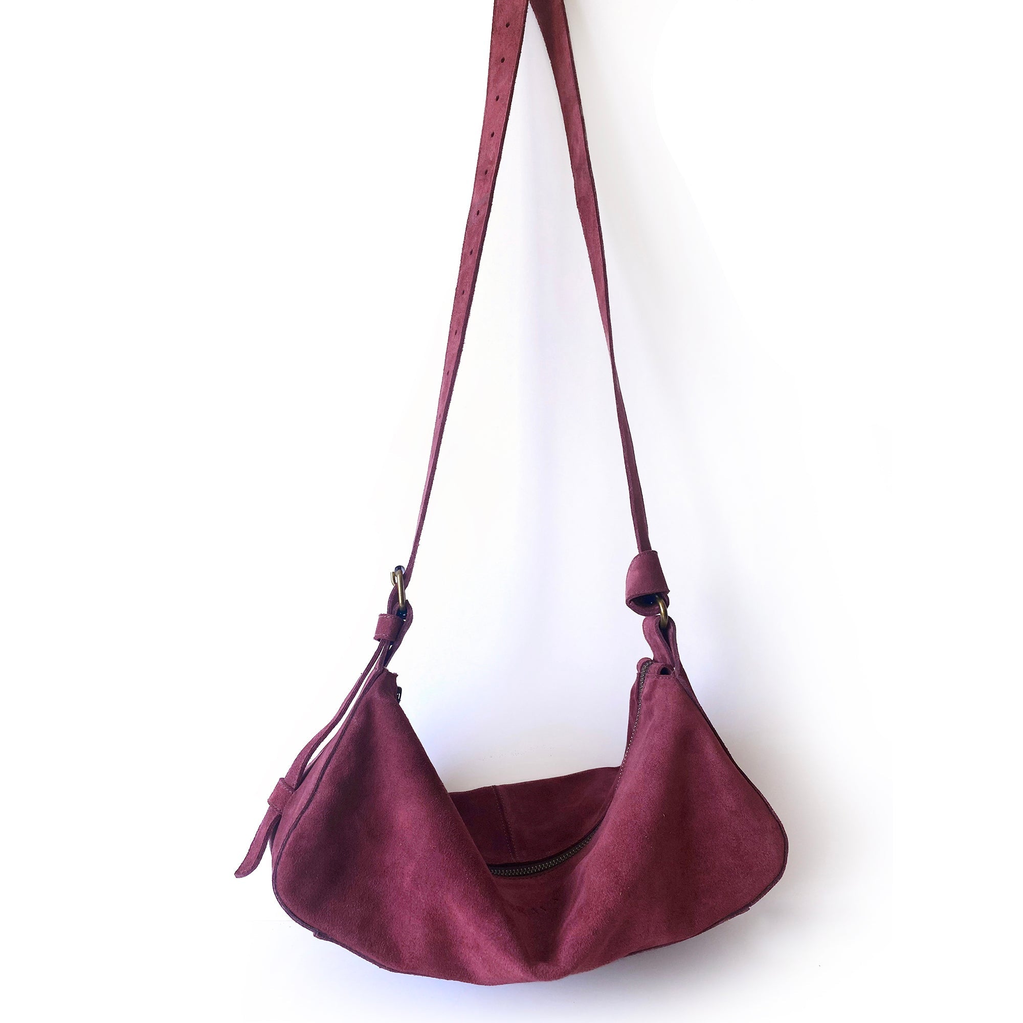 Cartera de cuero modelo REBECA burdeos