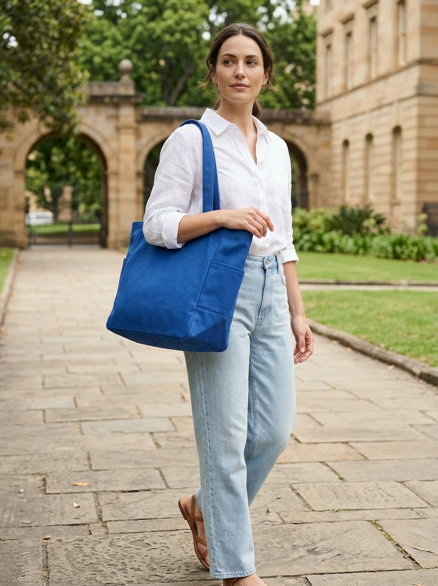 Bolsa reutilizable 40 x 40 cms. Royal/Royal