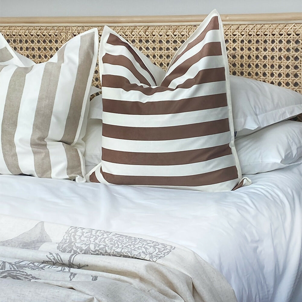 Cojín Rayas Beige - 60 x 60