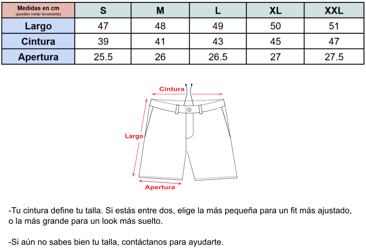 short híbrido 19" black stone wash