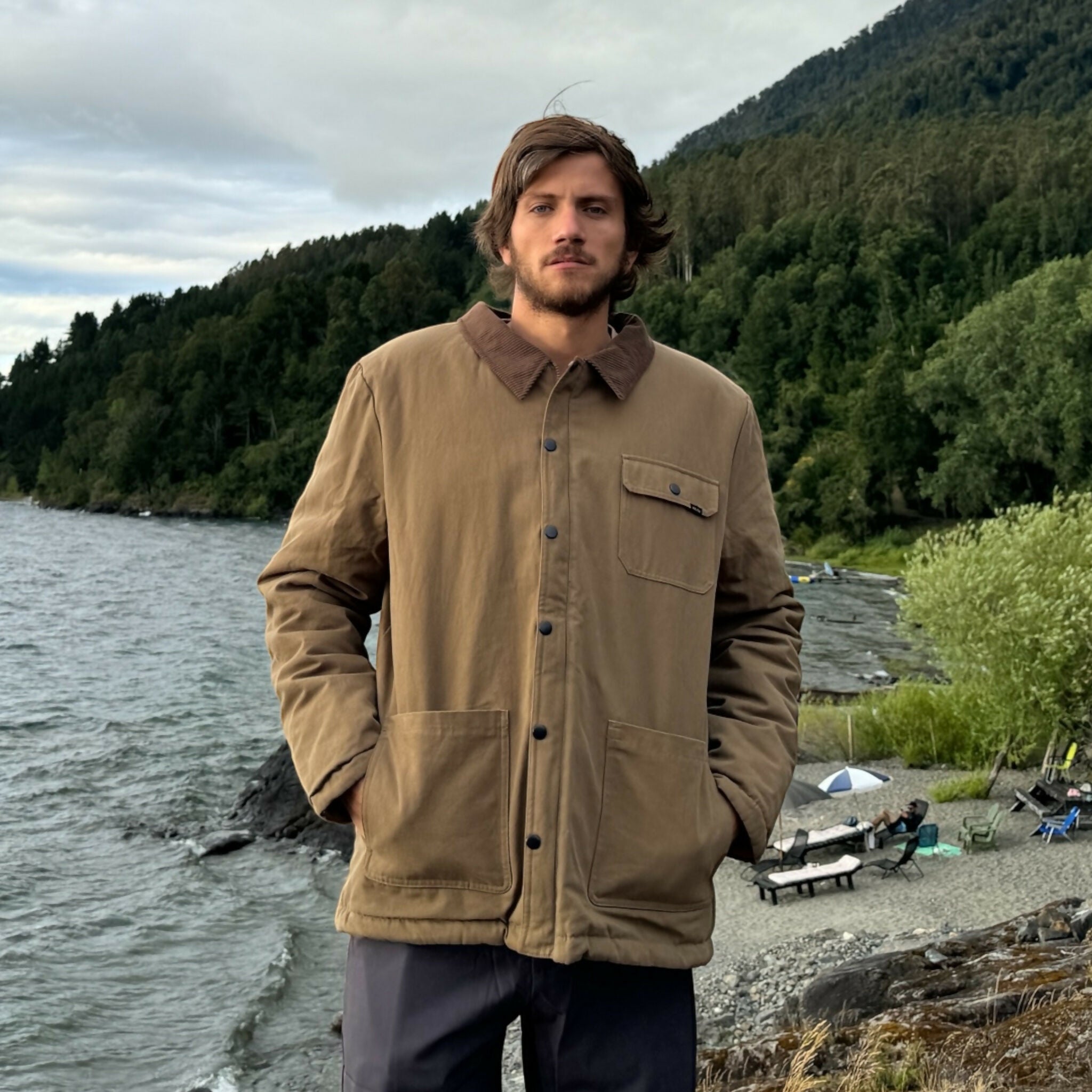 Chaqueta All Weather REVERSIBLE canvas BROWN_1