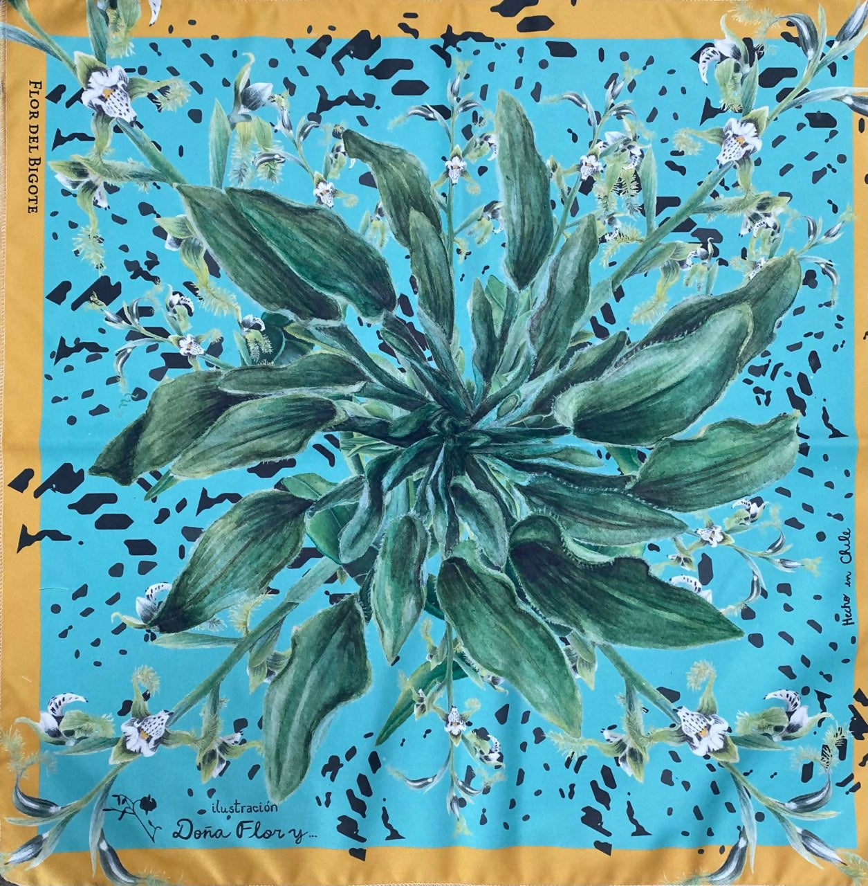 Pañuelo 90 x 90 Flor del Bigote