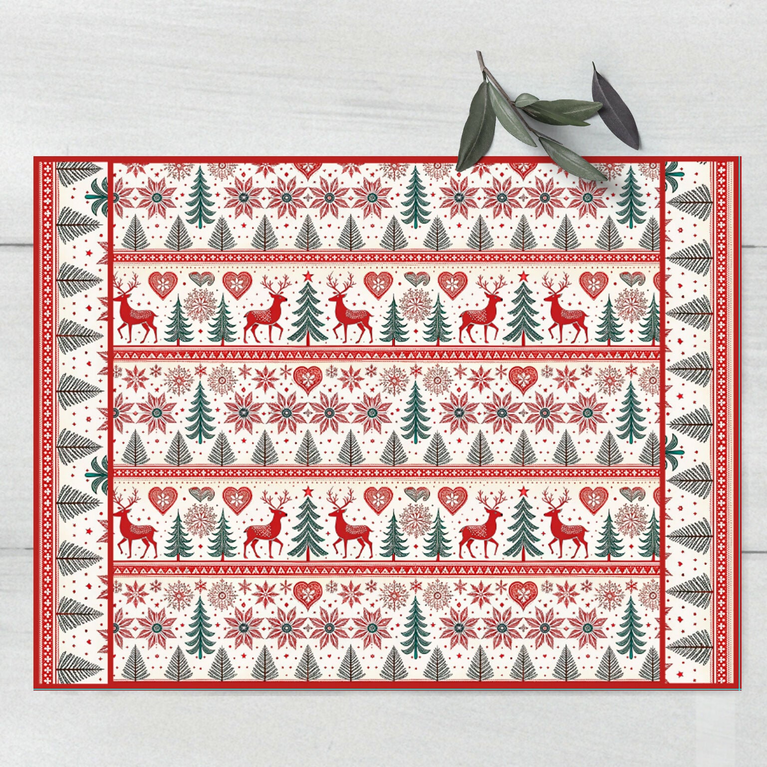 Individuales de papel Navidad Nórdico