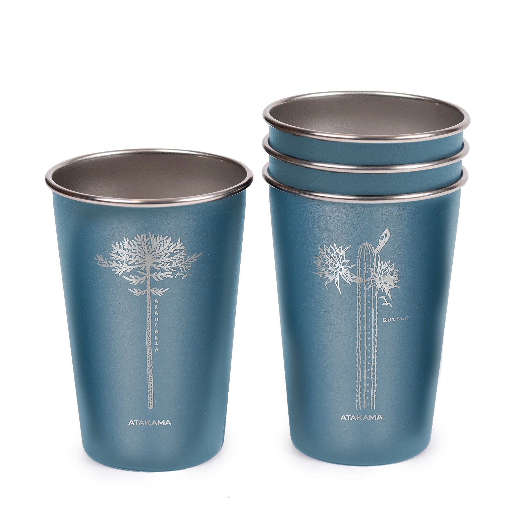 SET DE VASOS ACERO 480 ML