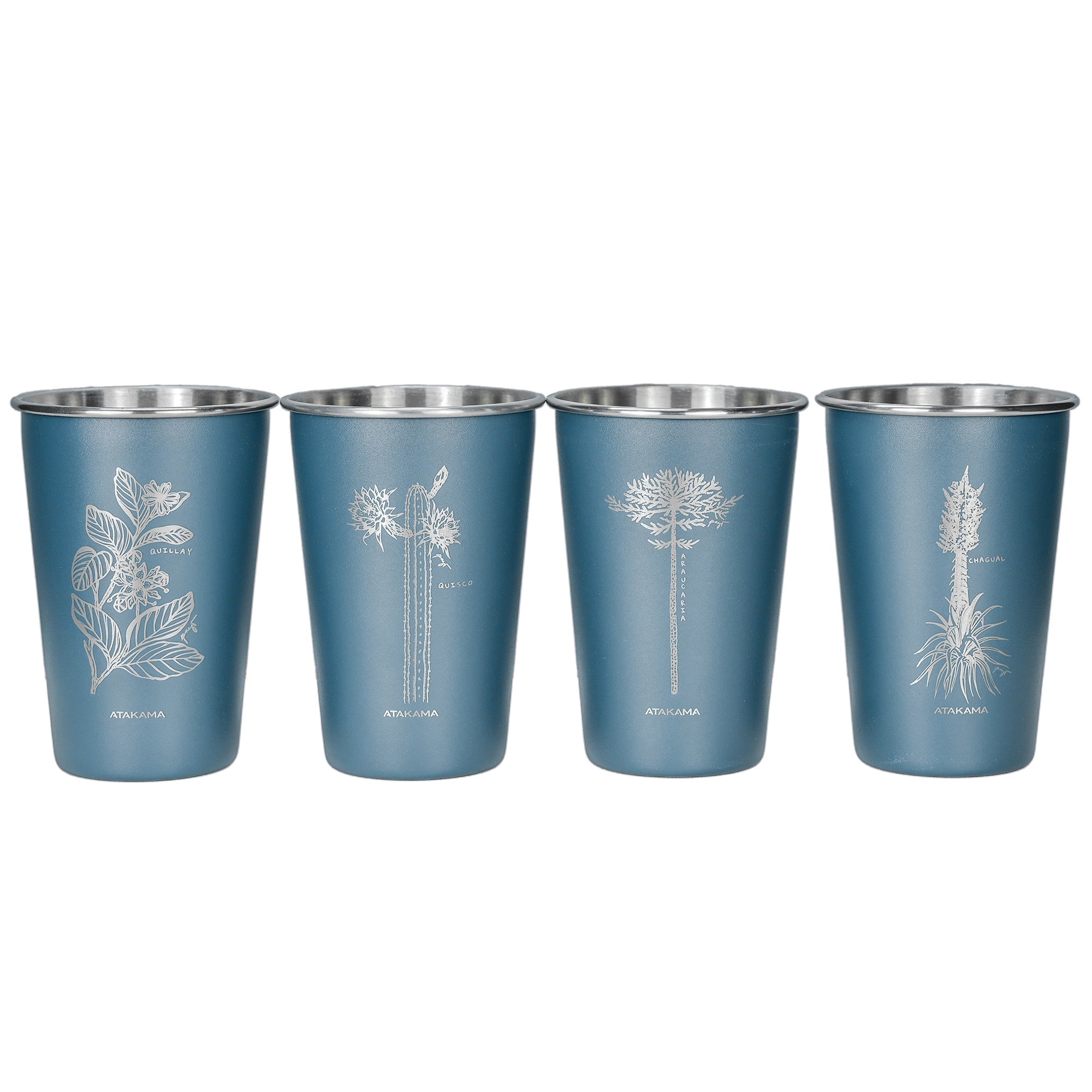 SET DE VASOS ACERO 480 ML