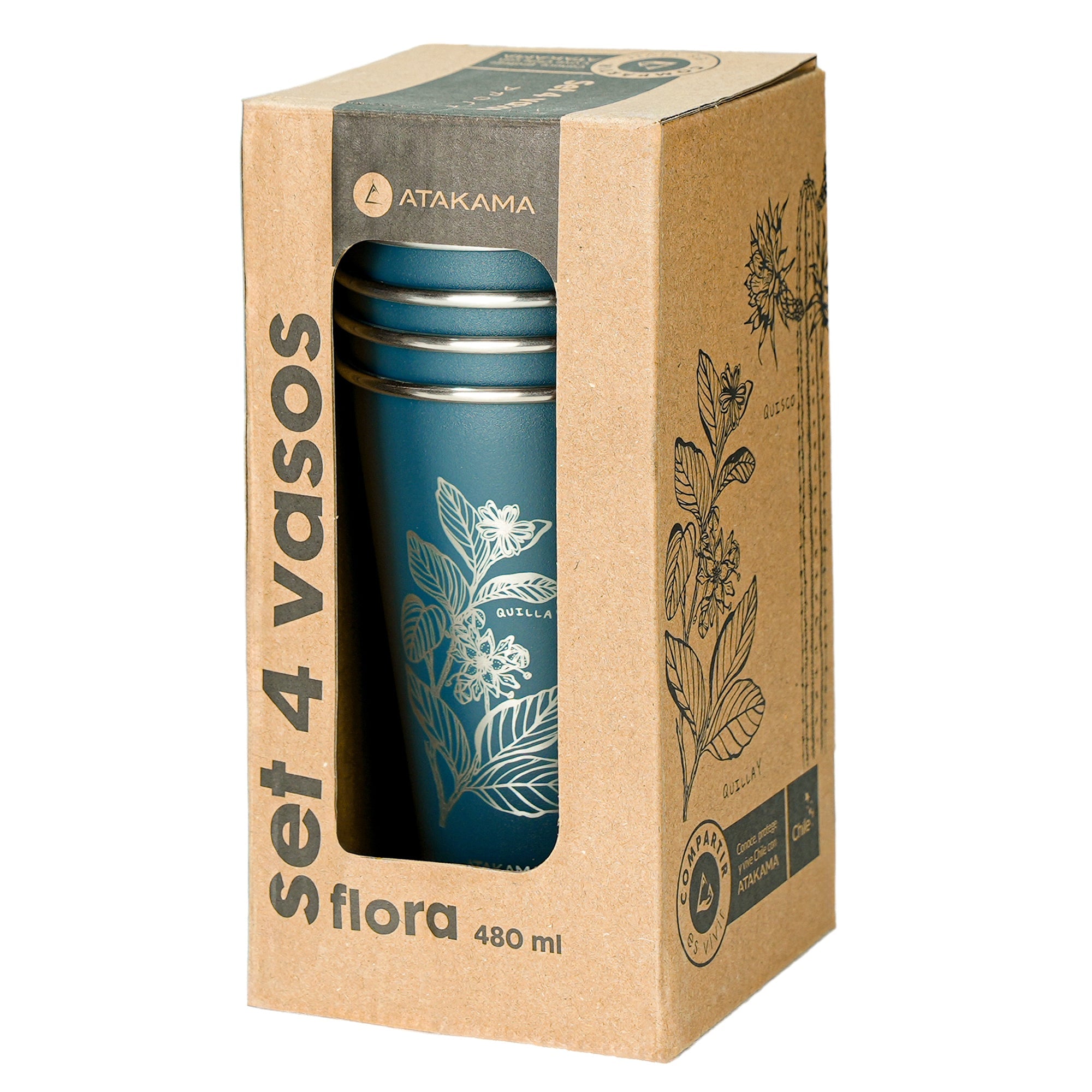 SET DE VASOS ACERO 480 ML