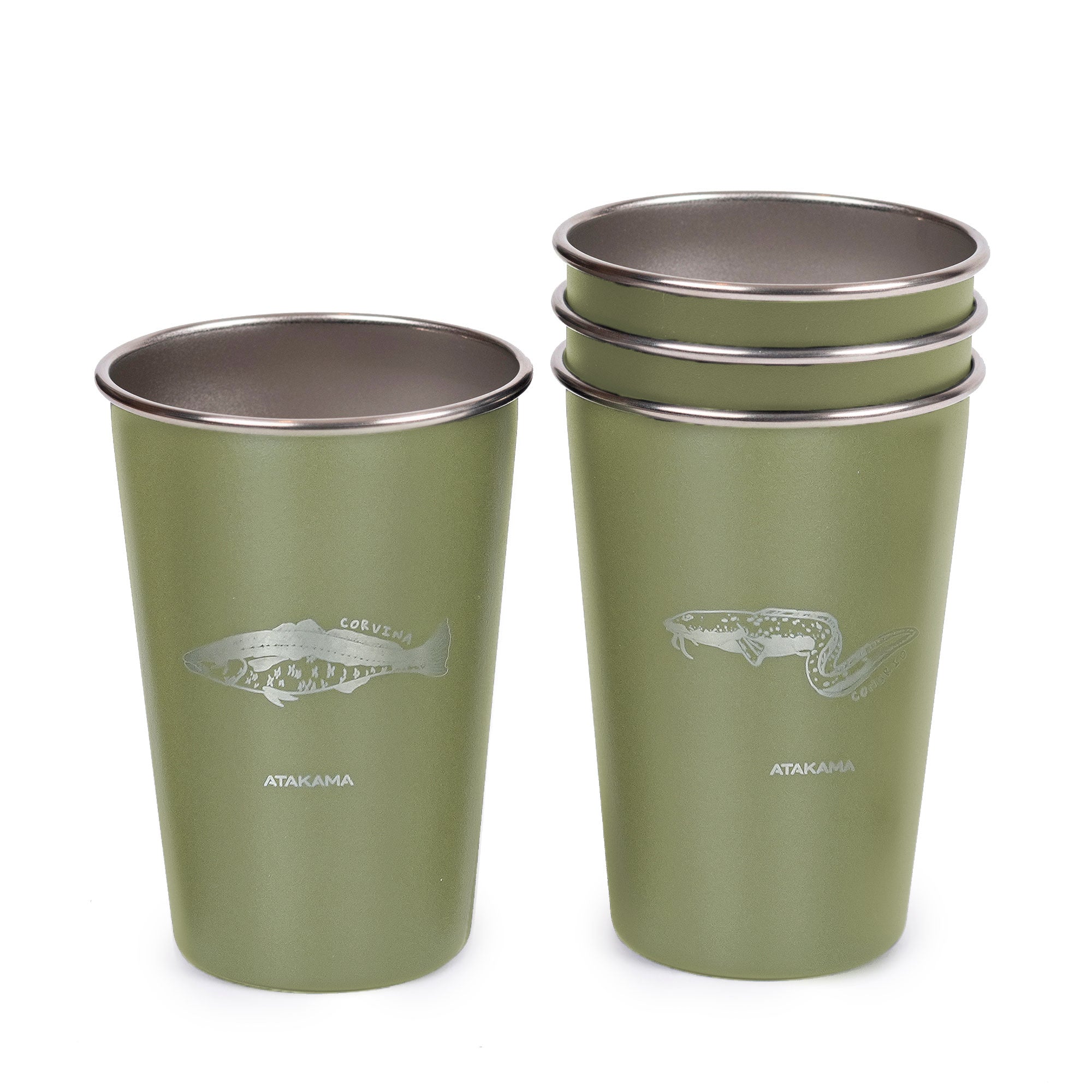 SET DE VASOS ACERO 480 ML