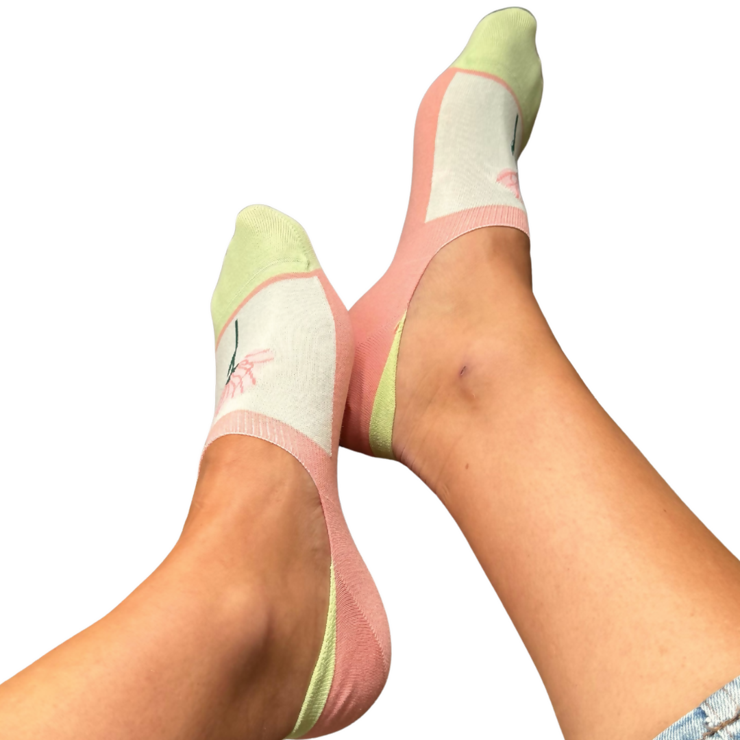 Calcetines_invisibles_flor_rosada4