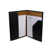 carpeta de oficina abierta negra