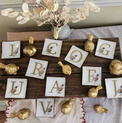 A pedido Mini plato cuadrado, Iniciales