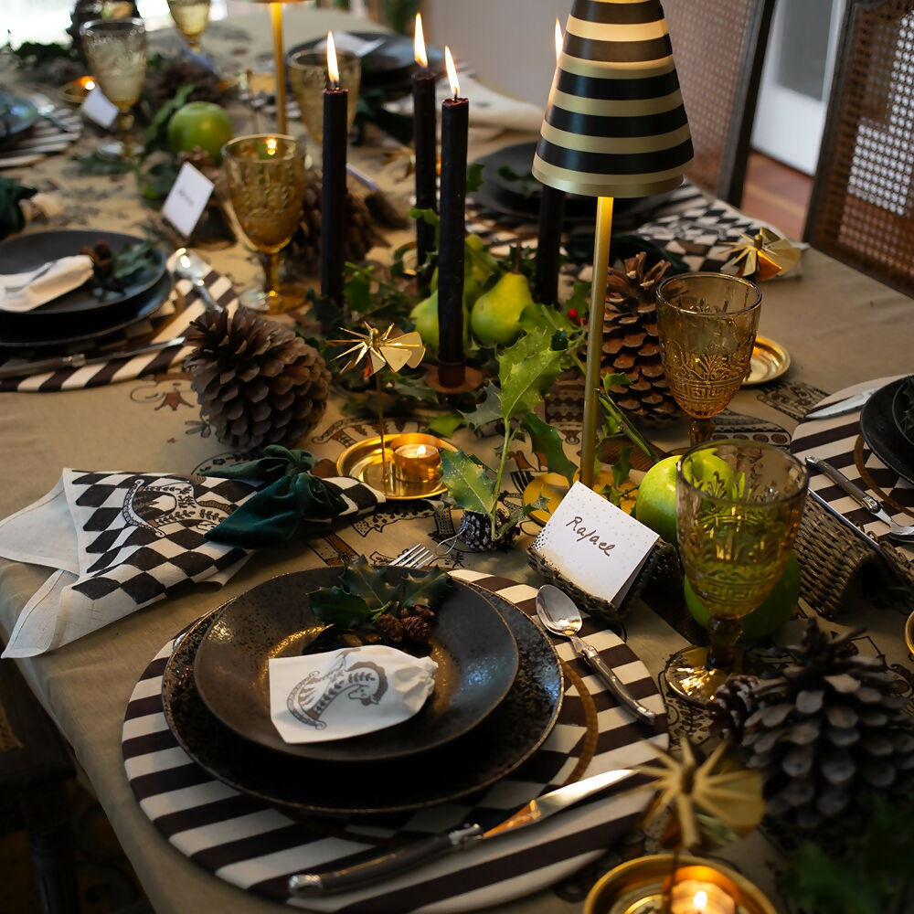 Mantel Cascanueces Dorado - Organza Mostaza