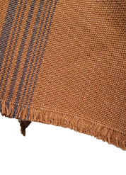Poncho Tradicional Lana - Camel con líneas Gris Marengo