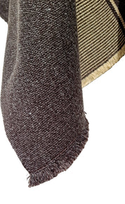 Poncho diseño Mapuche - Lana y Alpaca - Café Moro Beige