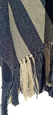 Ruana Flecos - Lana y Alpaca - Marengo-Beige