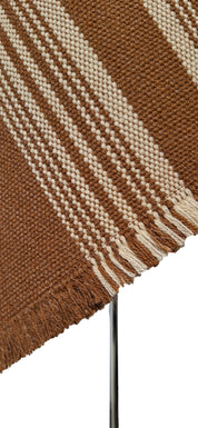 Poncho Tradicional Lana - Camel con Líneas Crudo