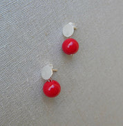 AROS PLATA BASE CHICA JADE ROJO