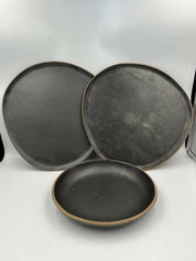 Set 3 platos cerámica gres