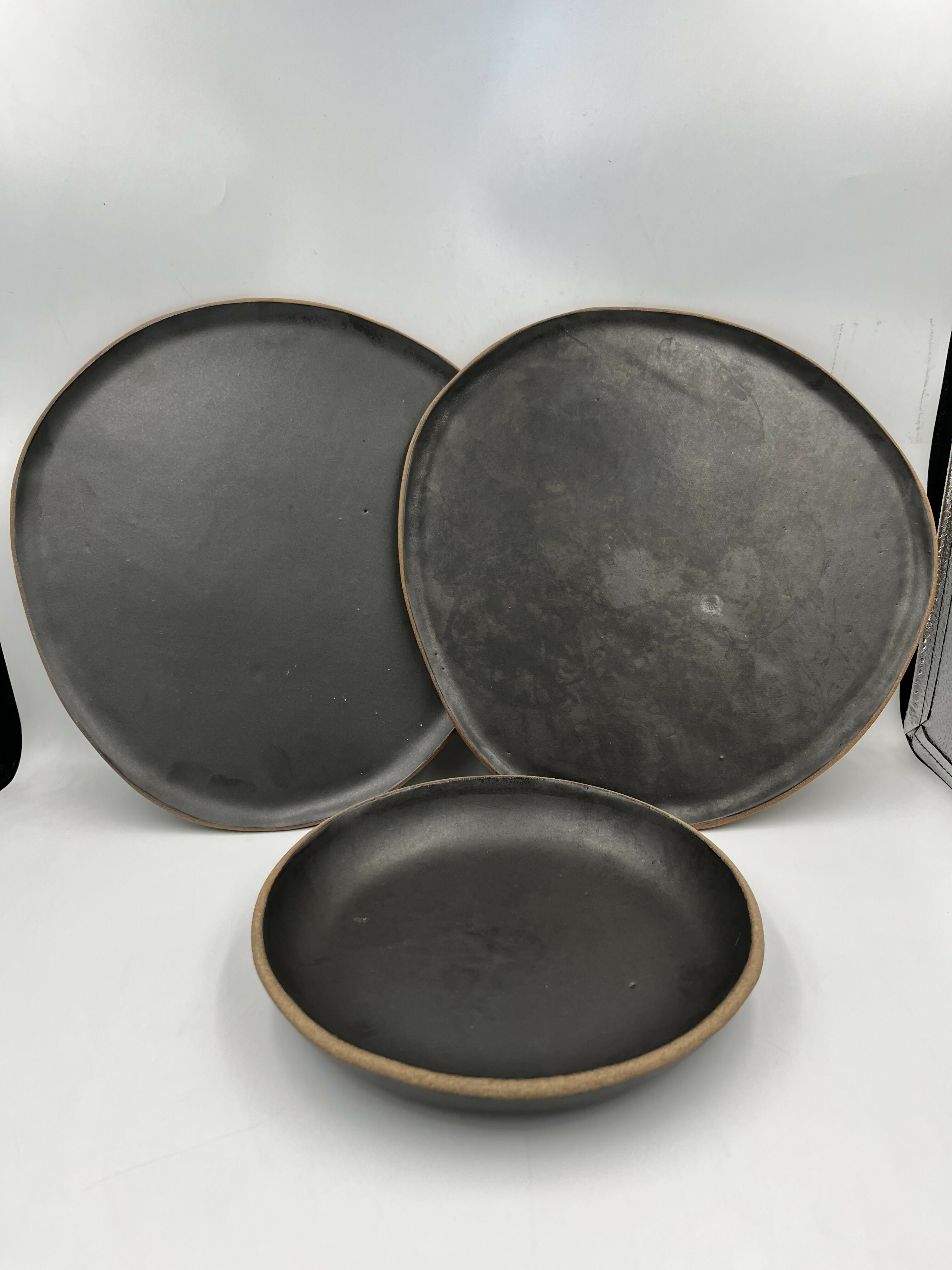 Set 3 platos cerámica gres