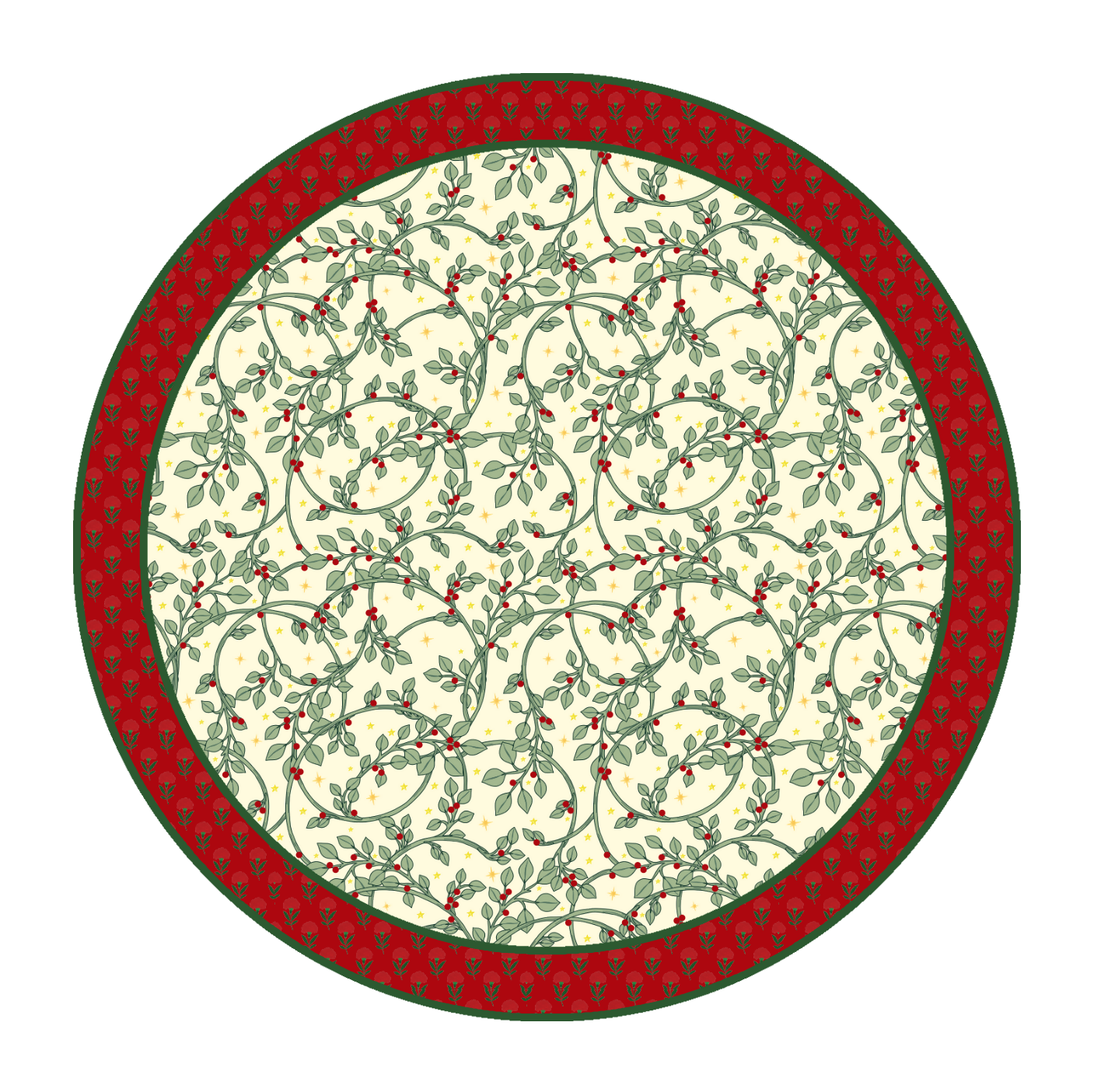 Set 6 posavasos Navidad Ramitas