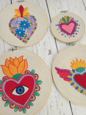 Kit de bordado corazones Fátima