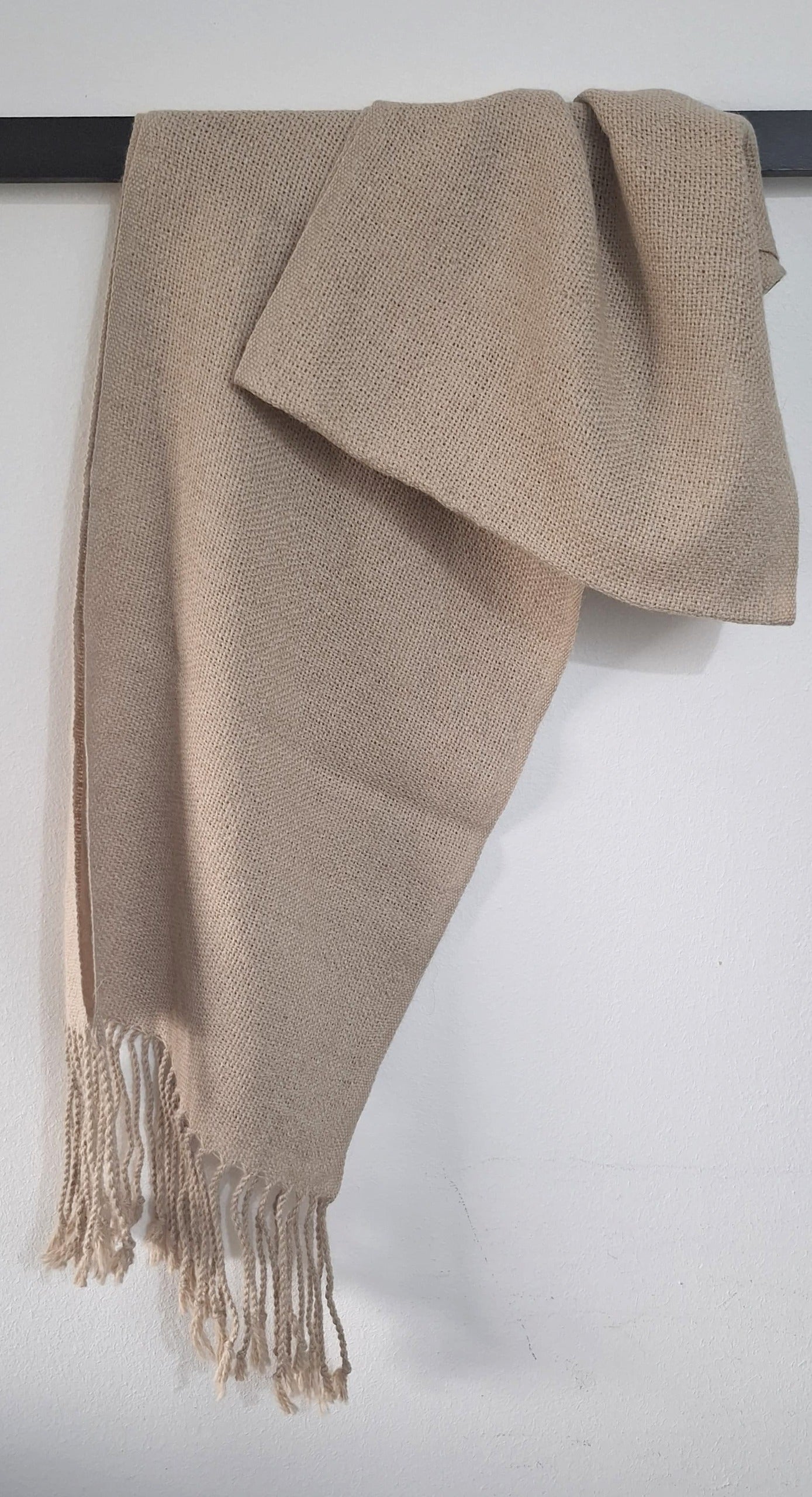 Bufanda alpaca unisex Beige