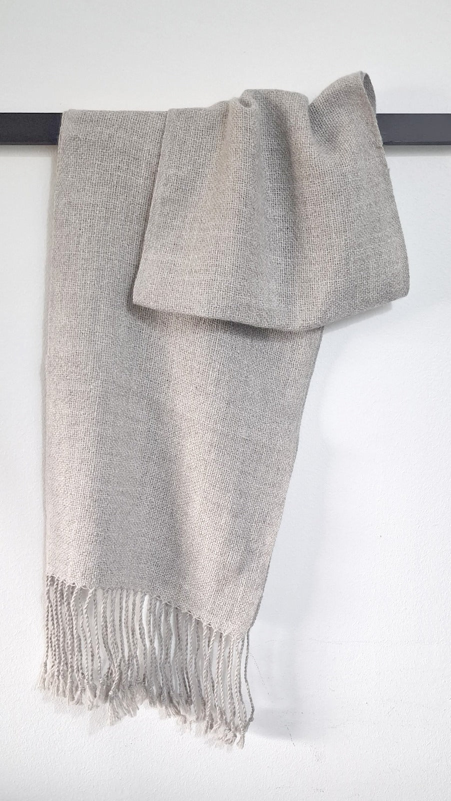 Bufanda alpaca unisex / Gris Claro
