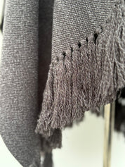 Poncho Flecos - Lana y Alpaca - Marengo