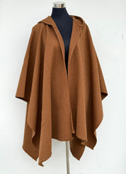 Ruana con Capucha - Lana y Alpaca – Camel