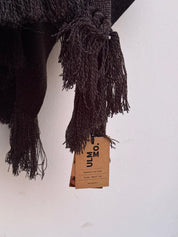 Ruana Flecos - Lana y Alpaca - Marengo