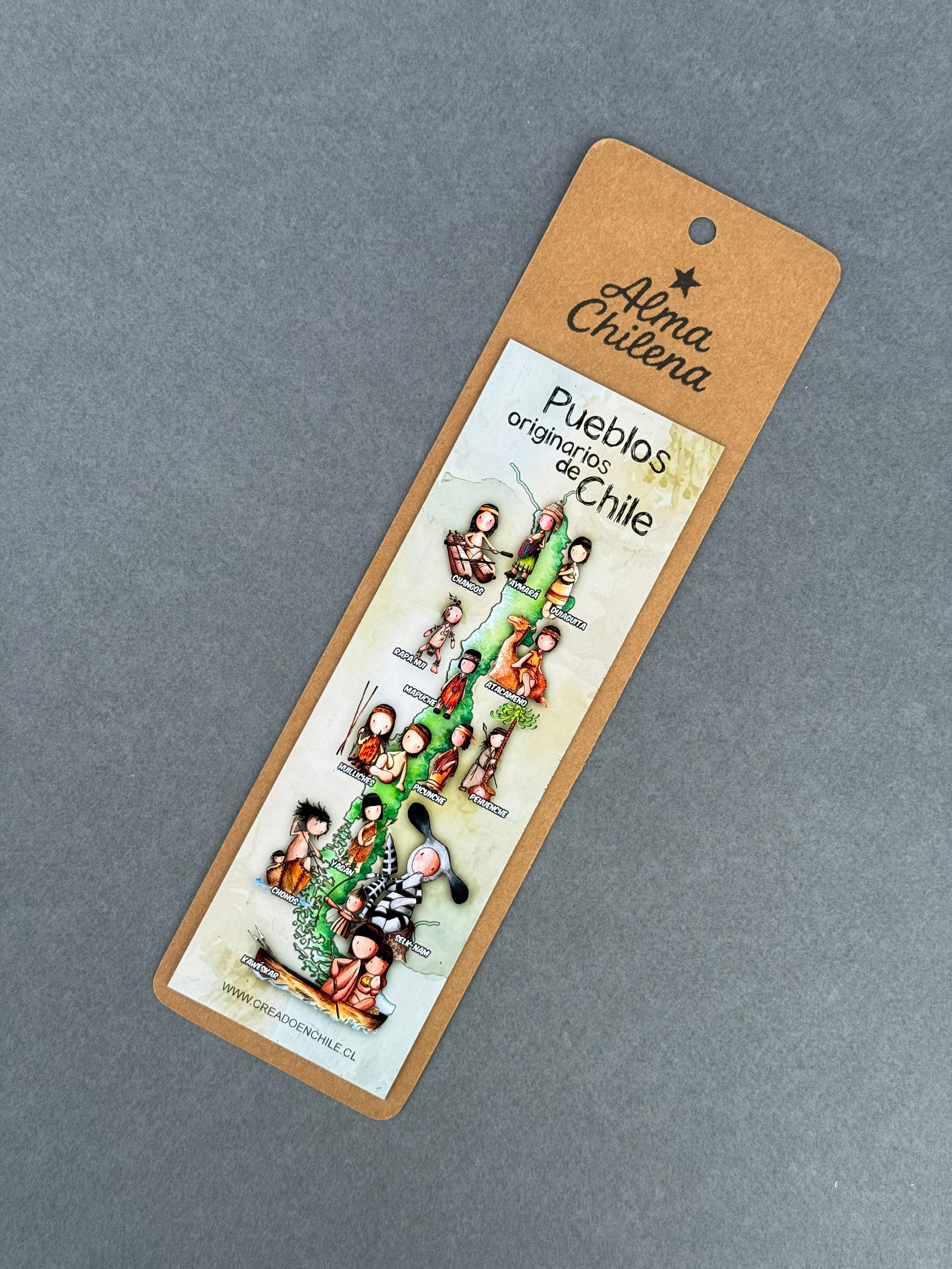 Imán con Diseño Mapa Pueblos Originarios