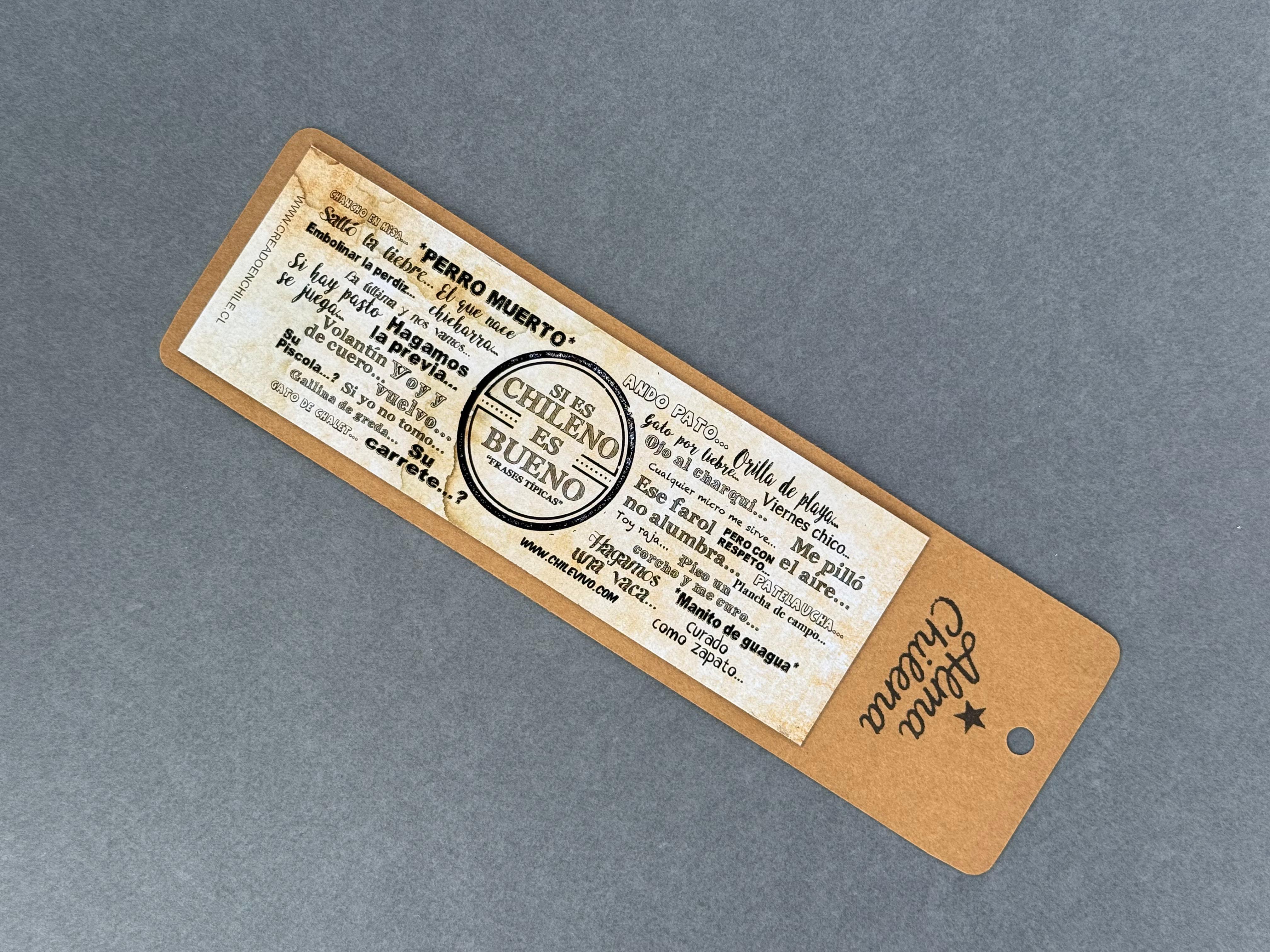 Imán con Diseño Frases típicas chilenas