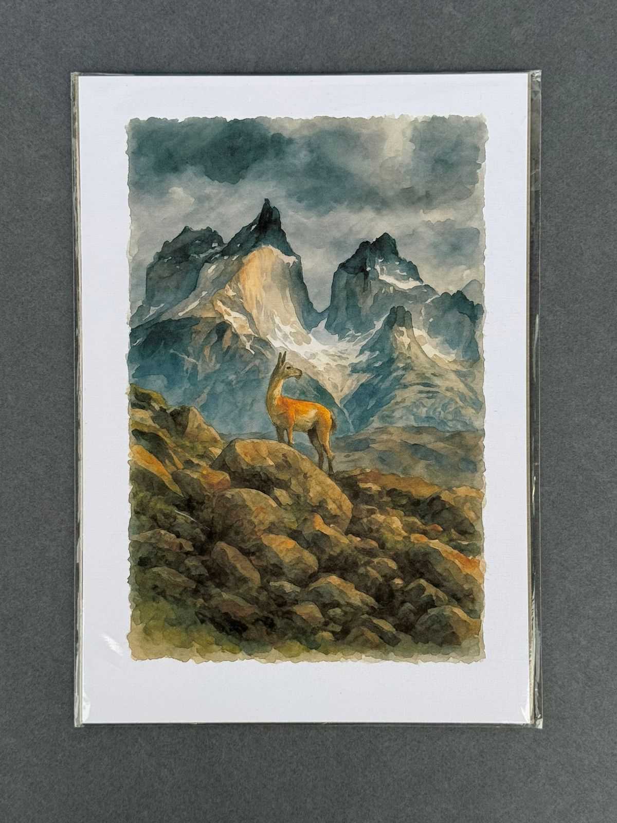 Lámina  Torres del Paine II - papel texturado fine art 19x27 cm