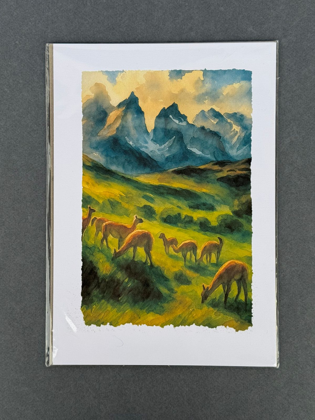 Lámina  Torres del Paine I - papel texturado fine art 19x27 cm