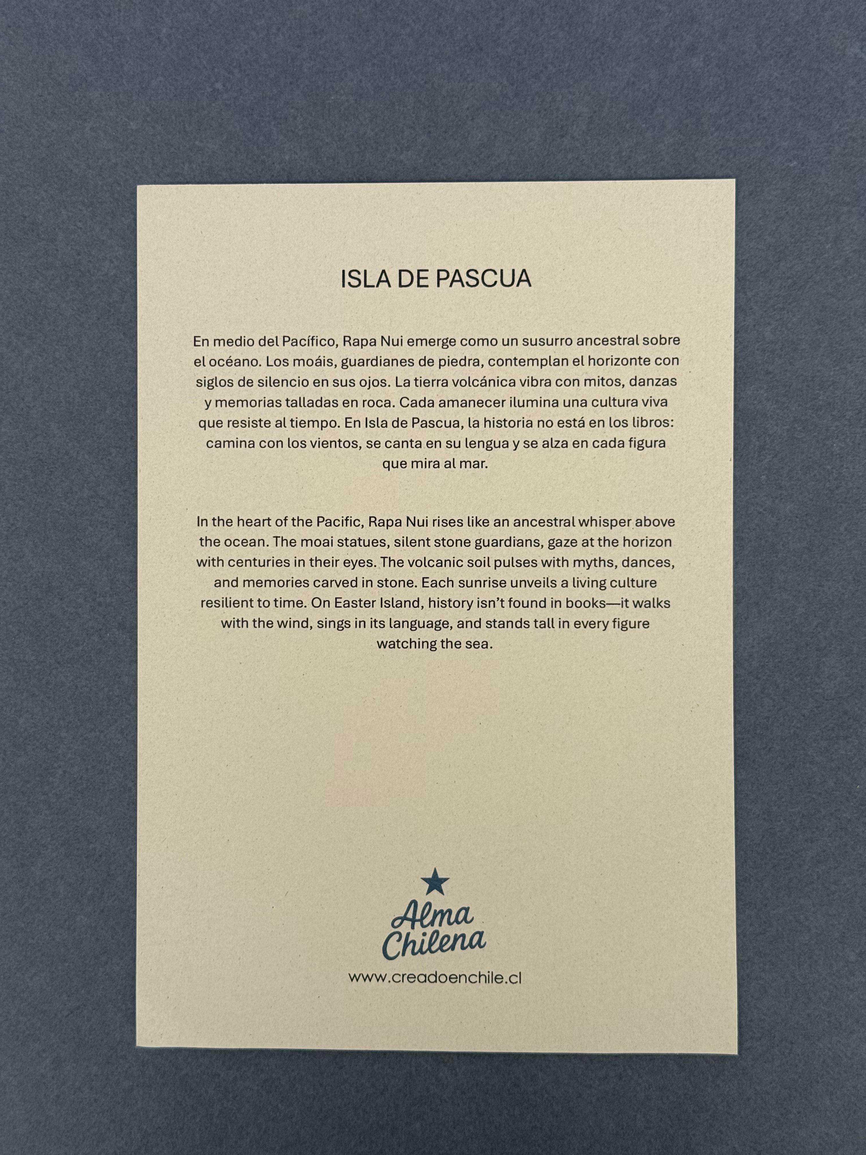 Lámina Isla de Pascua III - papel texturado fine art 19x27 cm