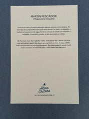Lámina  Martín Pescador - papel texturado fine art 19x27 cm